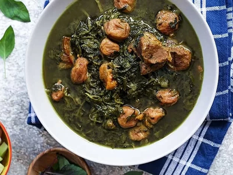 خورشت آلو اسفناج